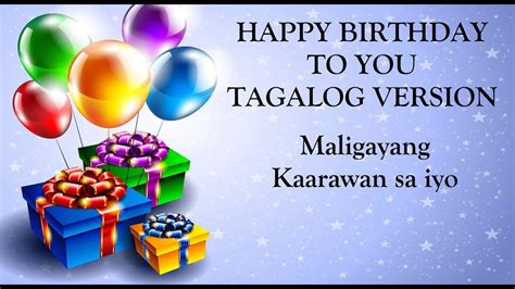 Translate birthday blast in Tagalog with examples .